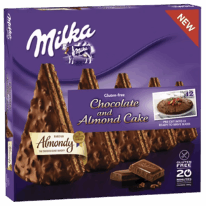 Almondy Milka Chocolate & Almond Cake — Gluten-Free (Pre-Sliced, 12 Portions)