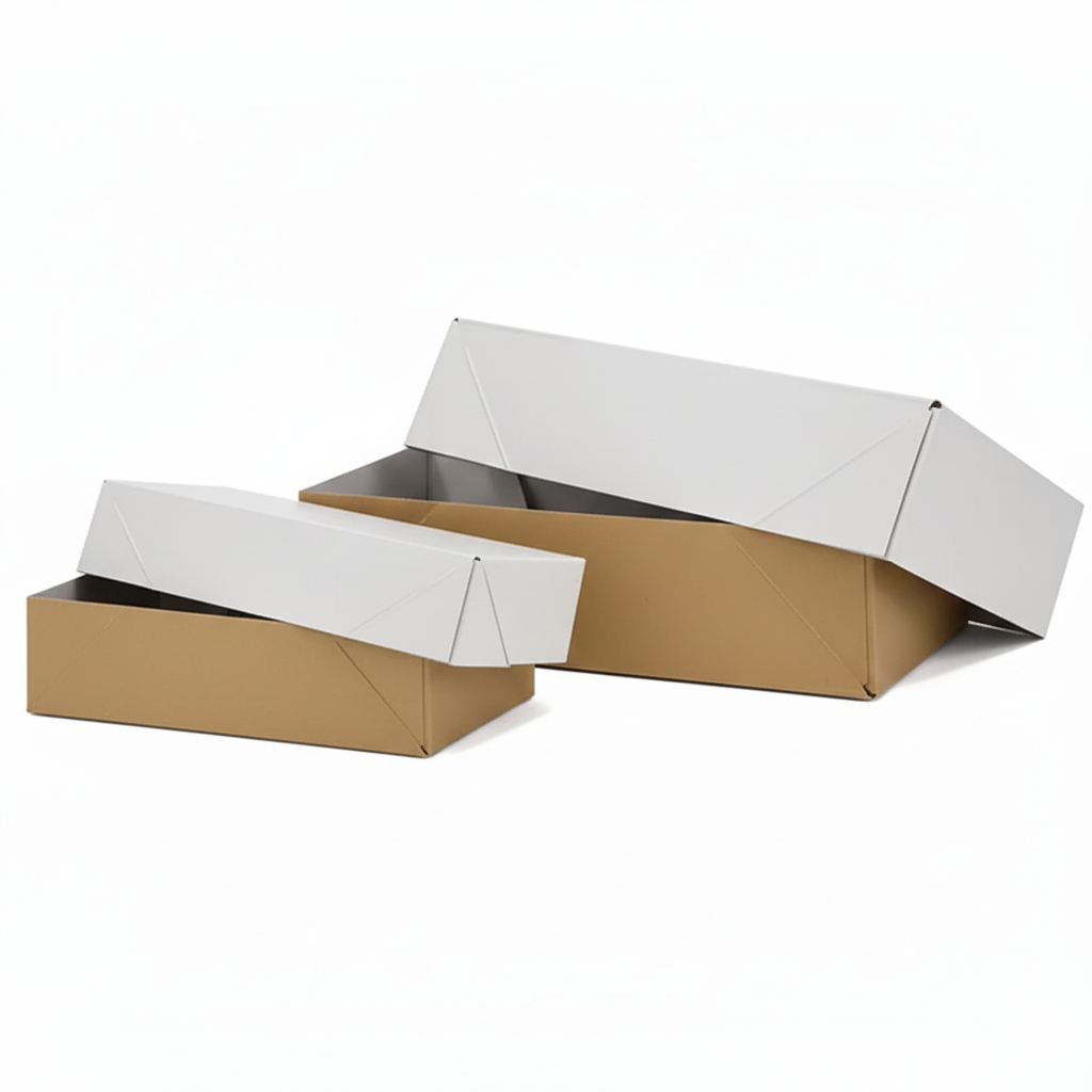 Euro Export Carton Set (Base + Lid) – Medium & Large (900–1000gsm) WhitekraftBrownkraft