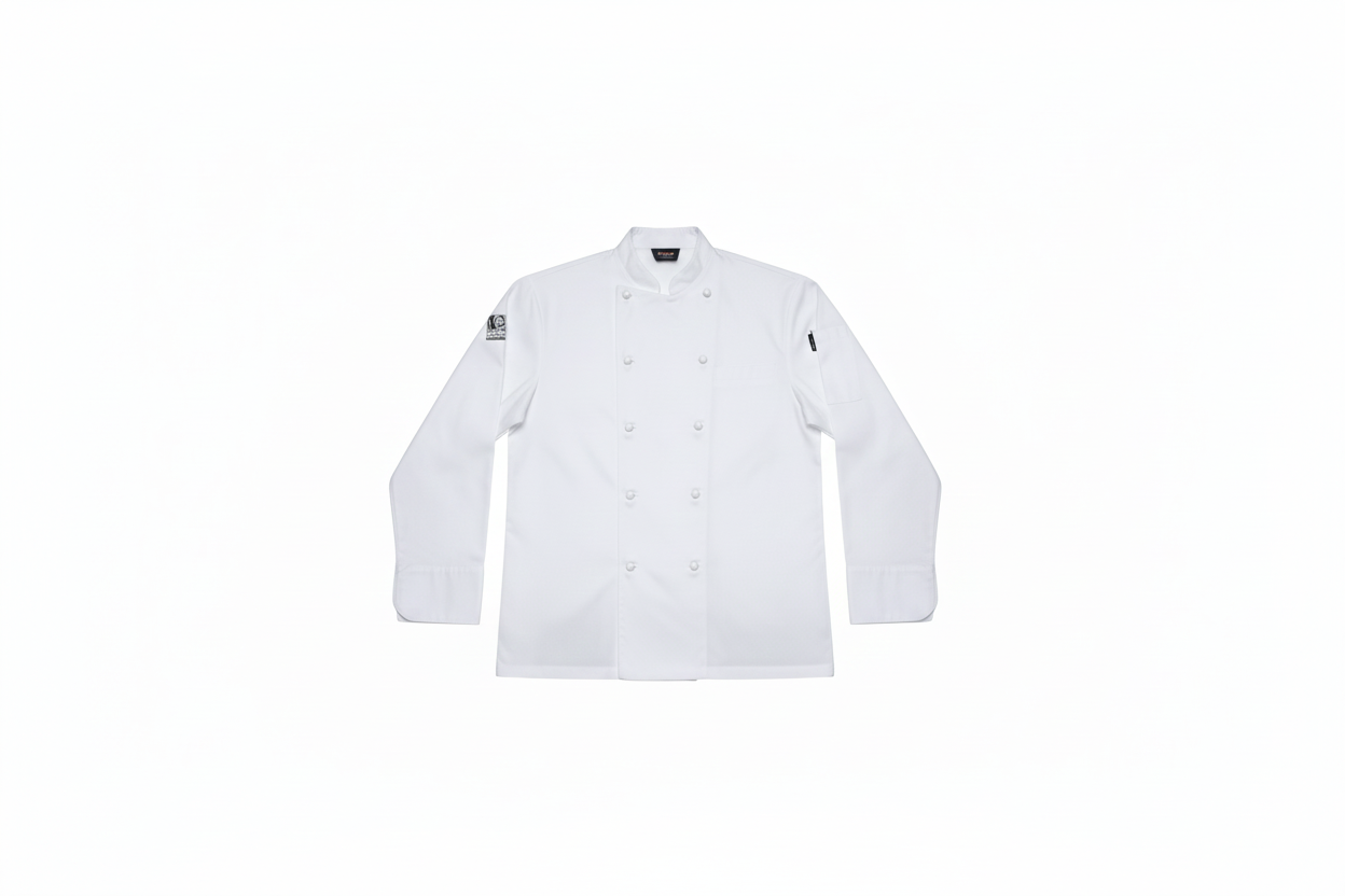 White Academy Long Sleeve Chef Tunic – Small Medium Large