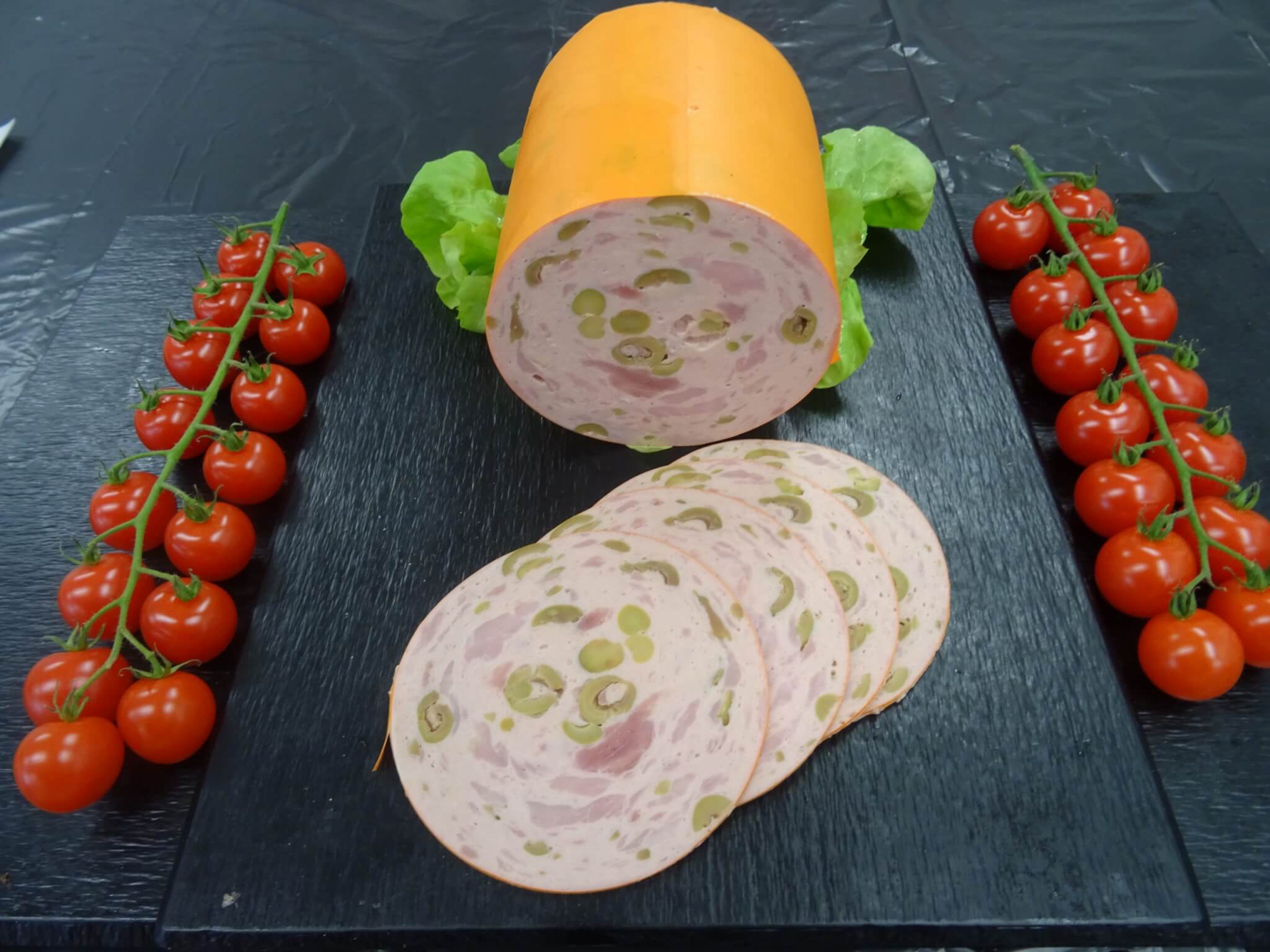 Halal Beef Charcuterie Slices with Green Olives