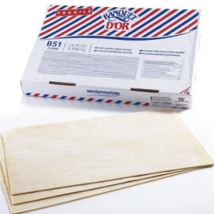 Puff Pastry Sheets (Frozen, Vegan) Banquet d'Or 10 kg